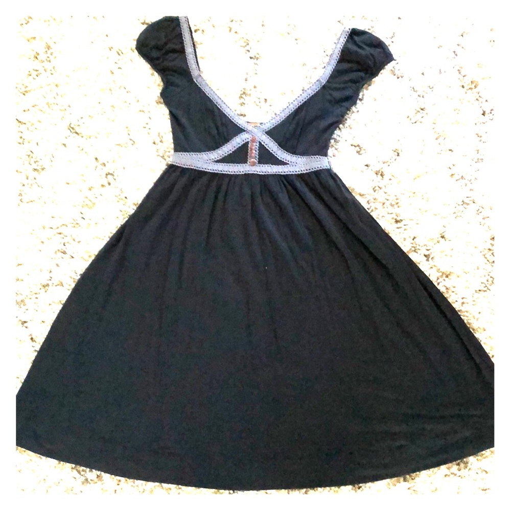 Free People Navy Babydoll dress